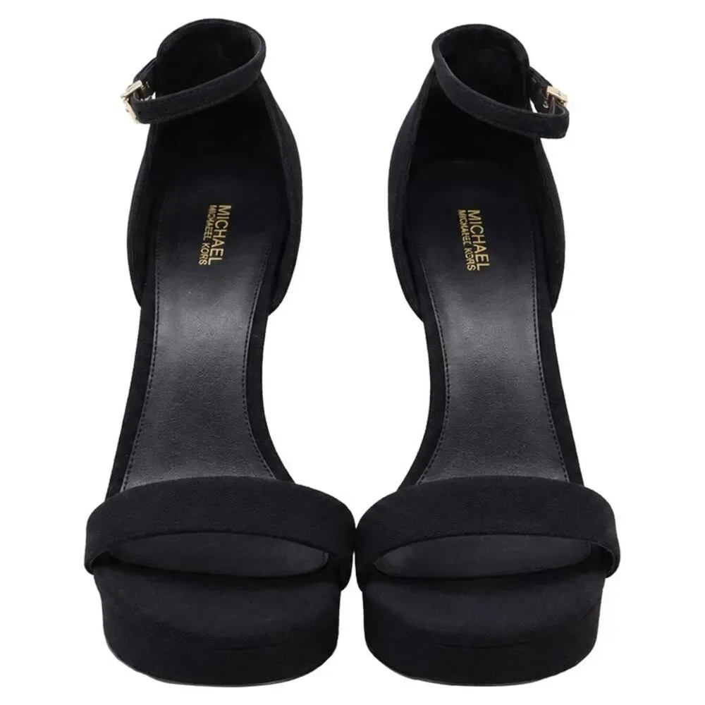 Michael Kors Jordyn Platform Heels in Black Suede